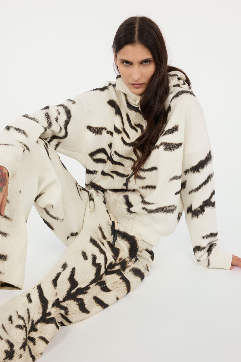 Roberto Cavalli Woman Sweatshirt With White Tigresse OGAT X Roberto Cavalli Print outlook