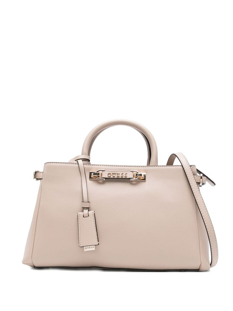 double-handle logo-plaque tote bag 1