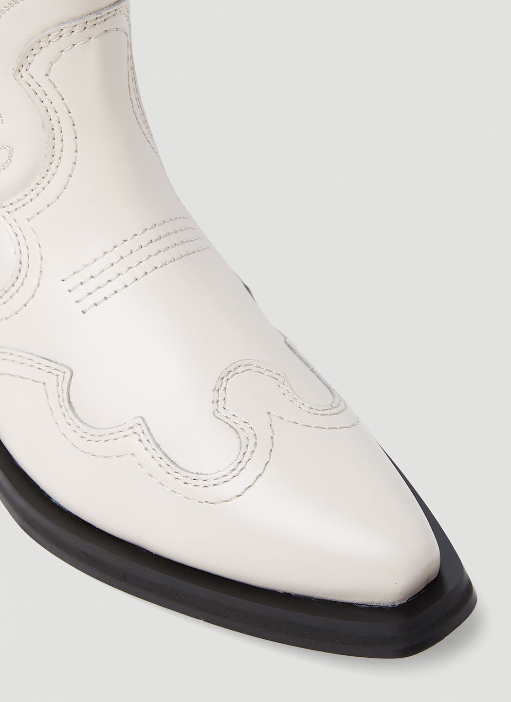 Ganni Women Embroidered Western Boots - 6