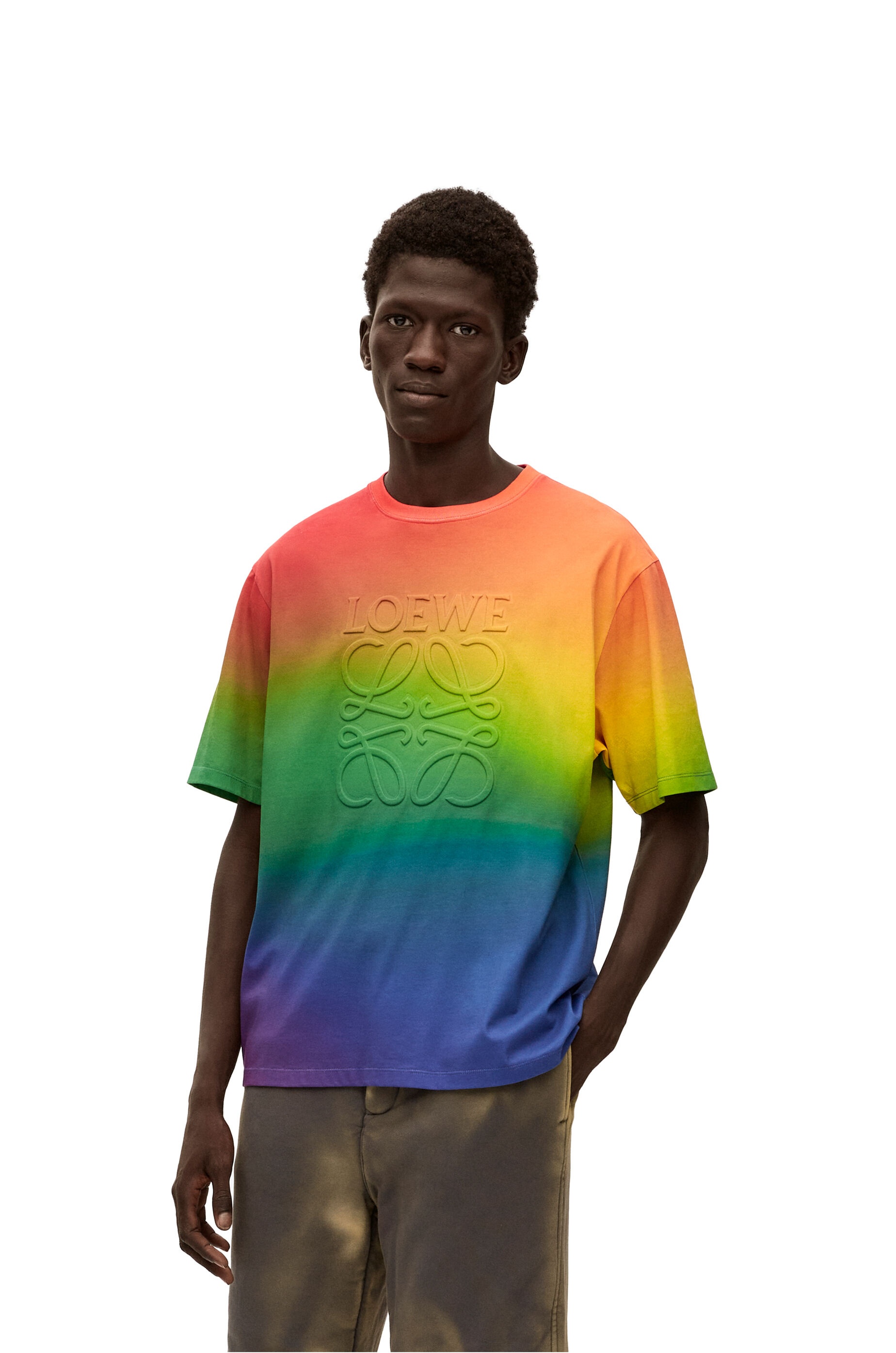 Loewe Rainbow Anagram T-shirt in cotton | REVERSIBLE