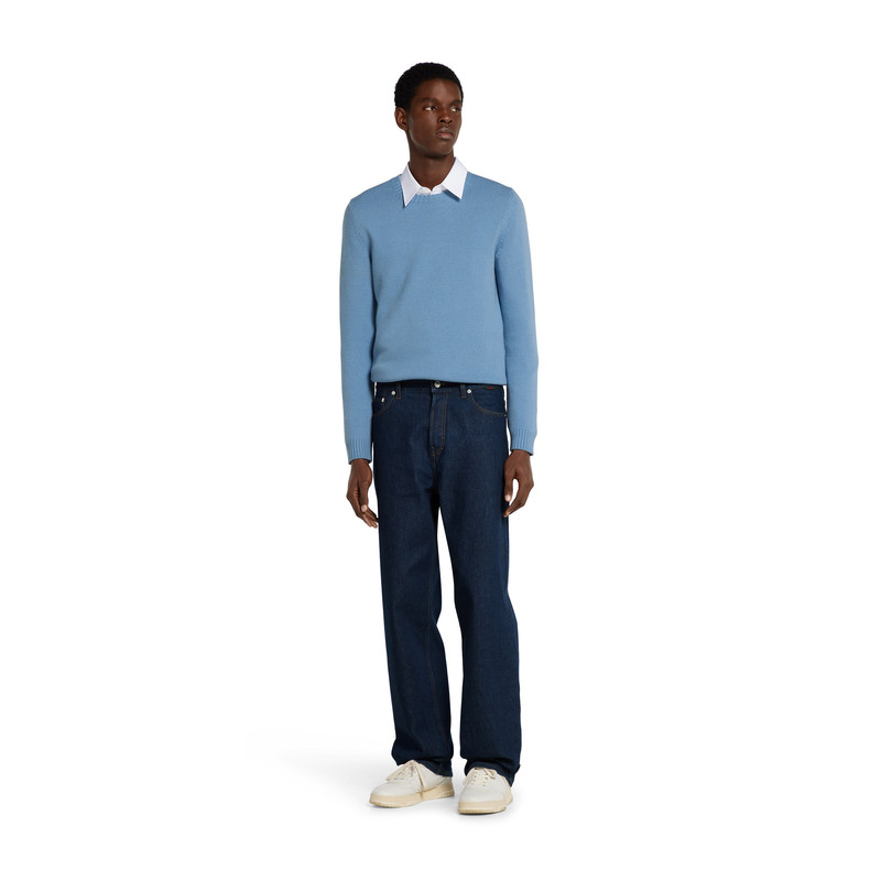 GUCCI Felted wool knit sweater with intarsia outlook
