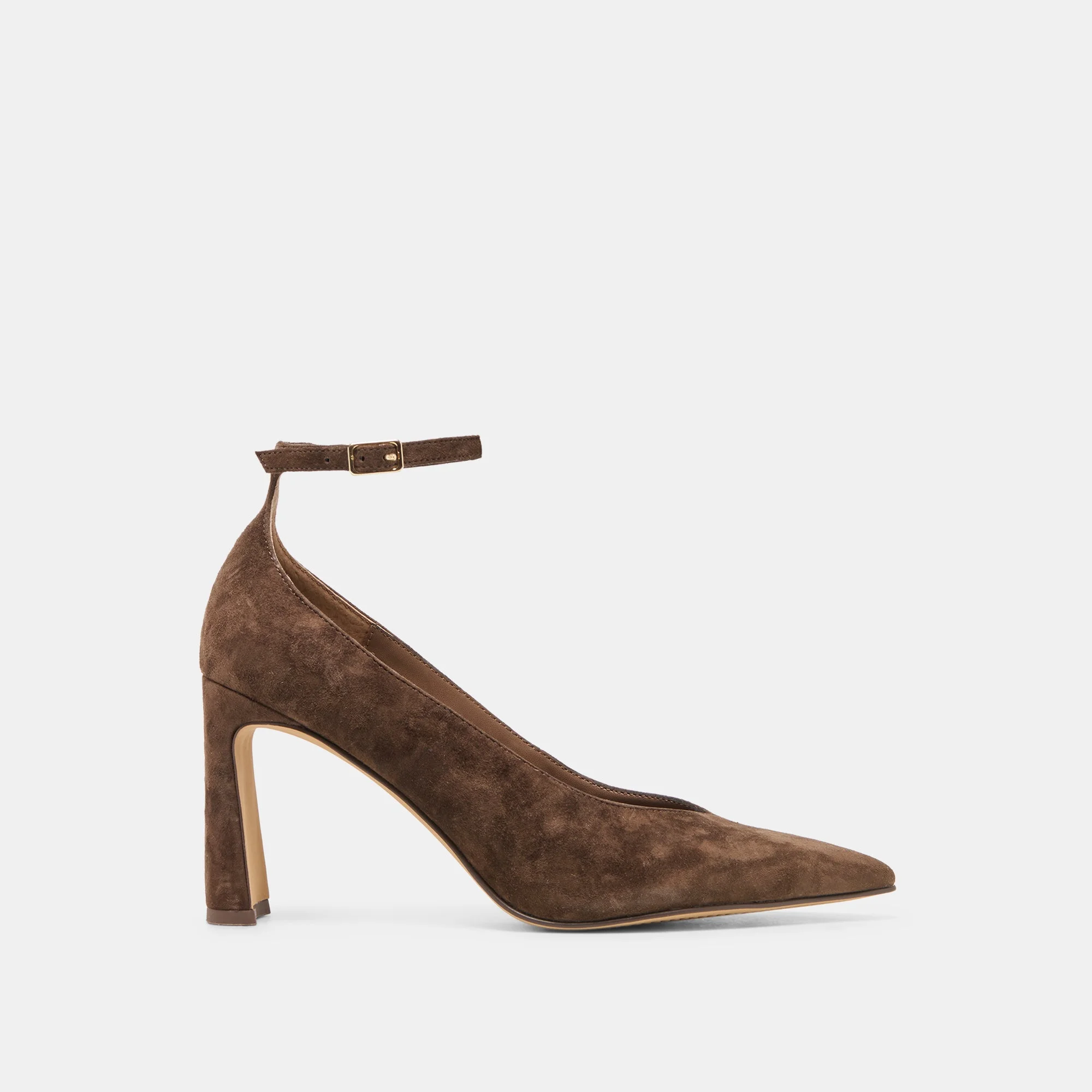 KARSIN HEELS DK BROWN SUEDE - 1