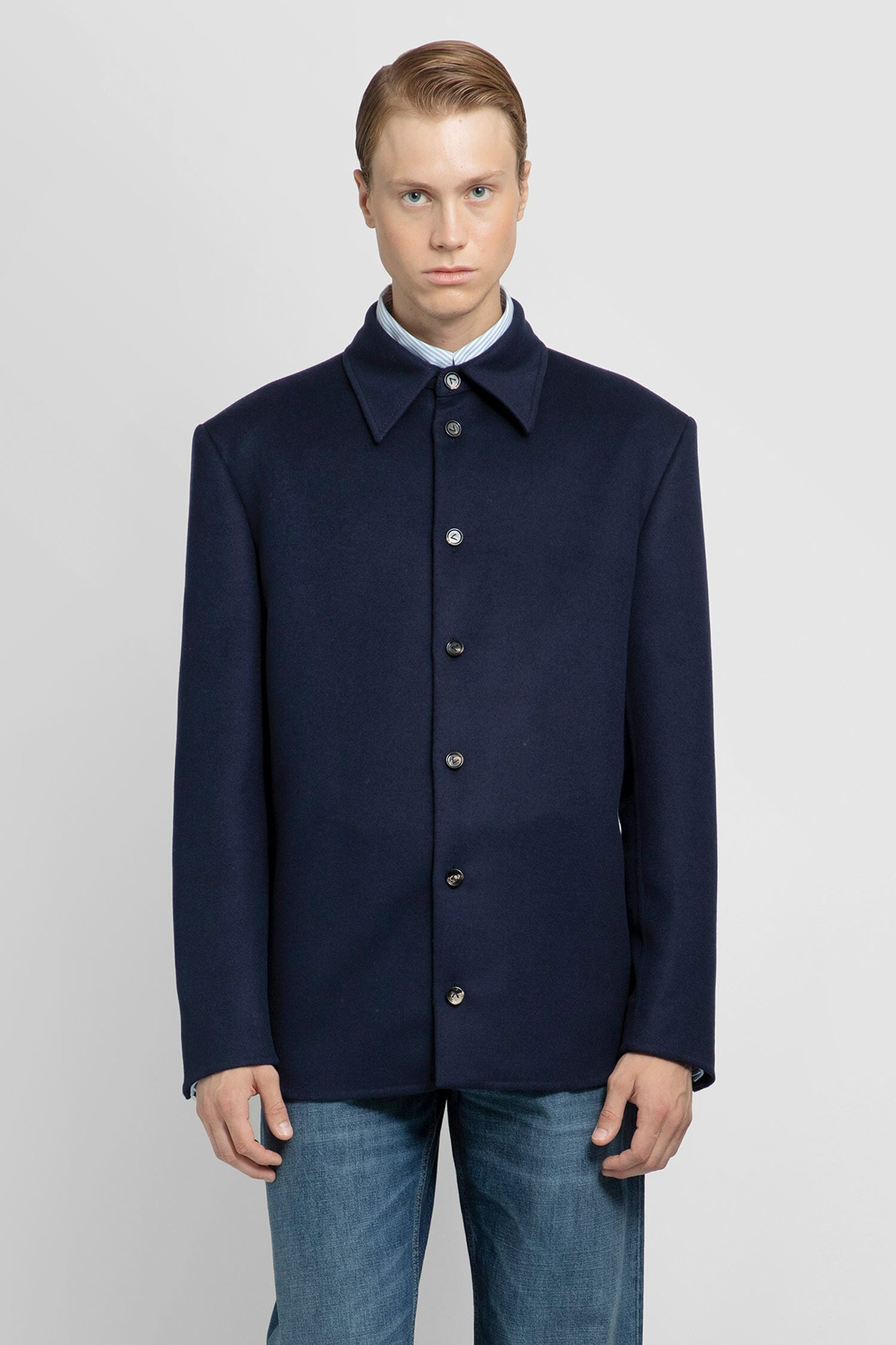 BOTTEGA VENETA MAN BLUE JACKETS - 2