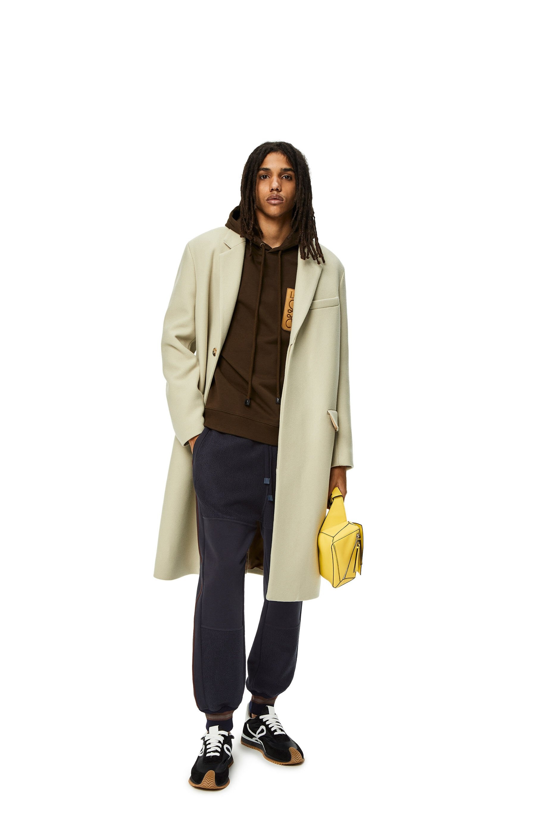 Contrasting rib jogging trousers in cotton - 2