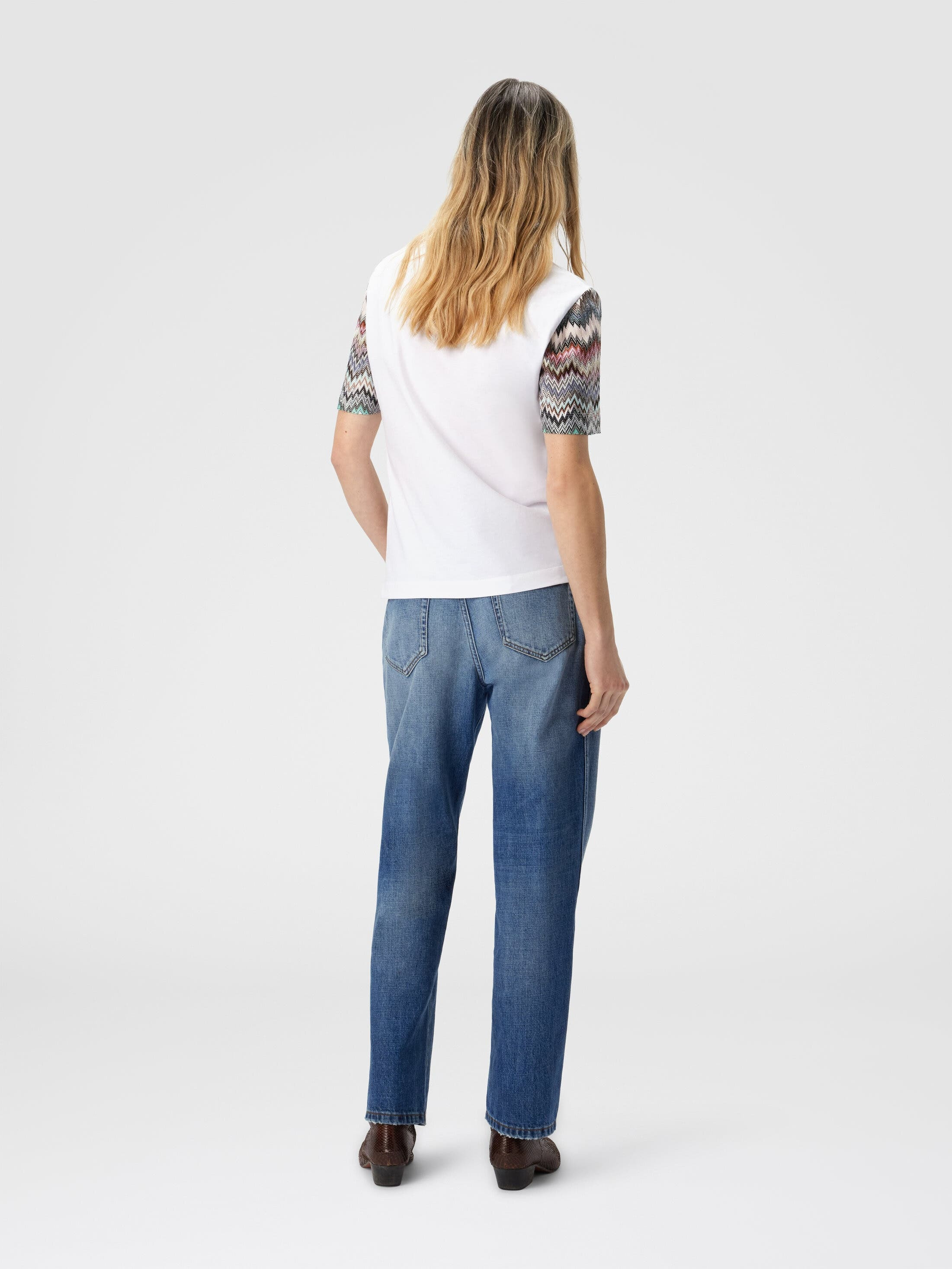 Missoni Short Sleeve T-shirt With Snake Pattern Insert in White at Nordstrom - 3