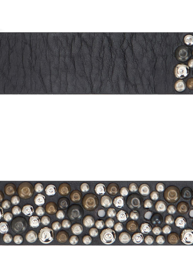 Golden Goose stud-embellished leather belt outlook