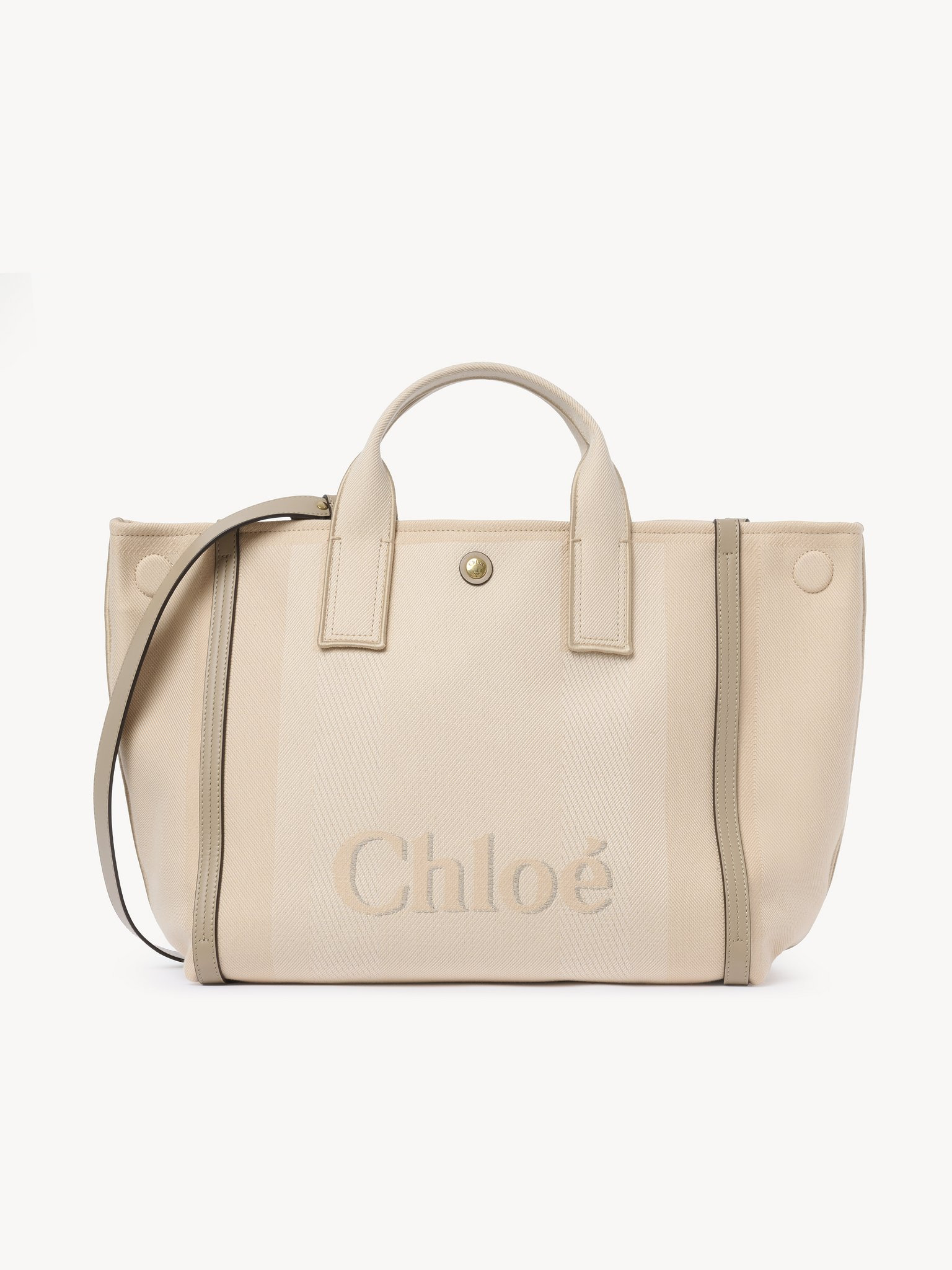 CHLOÉ CARRY TOTE BAG IN CANVAS - 4