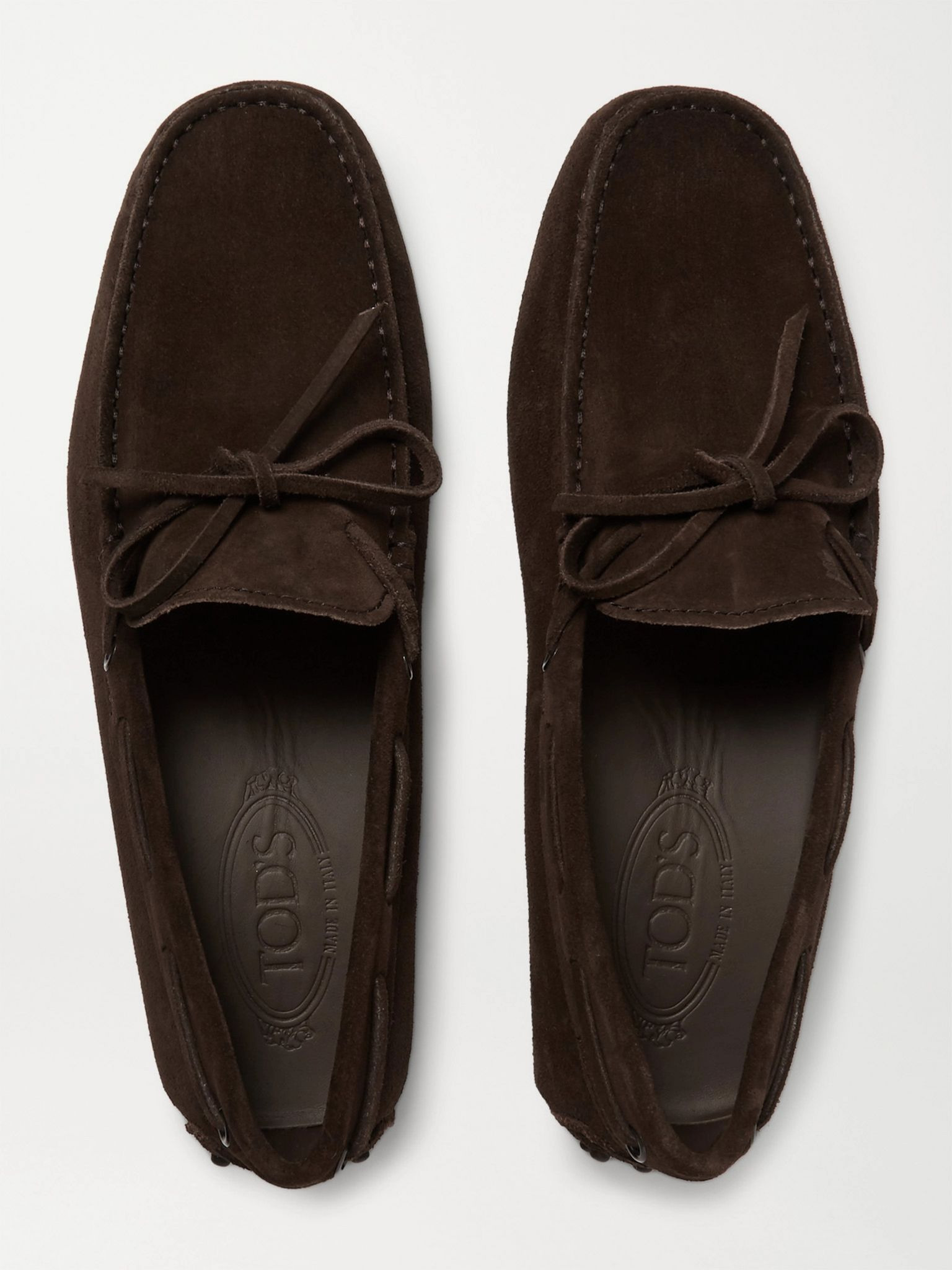 Gommino Suede Driving Shoes Chocolate - 7
