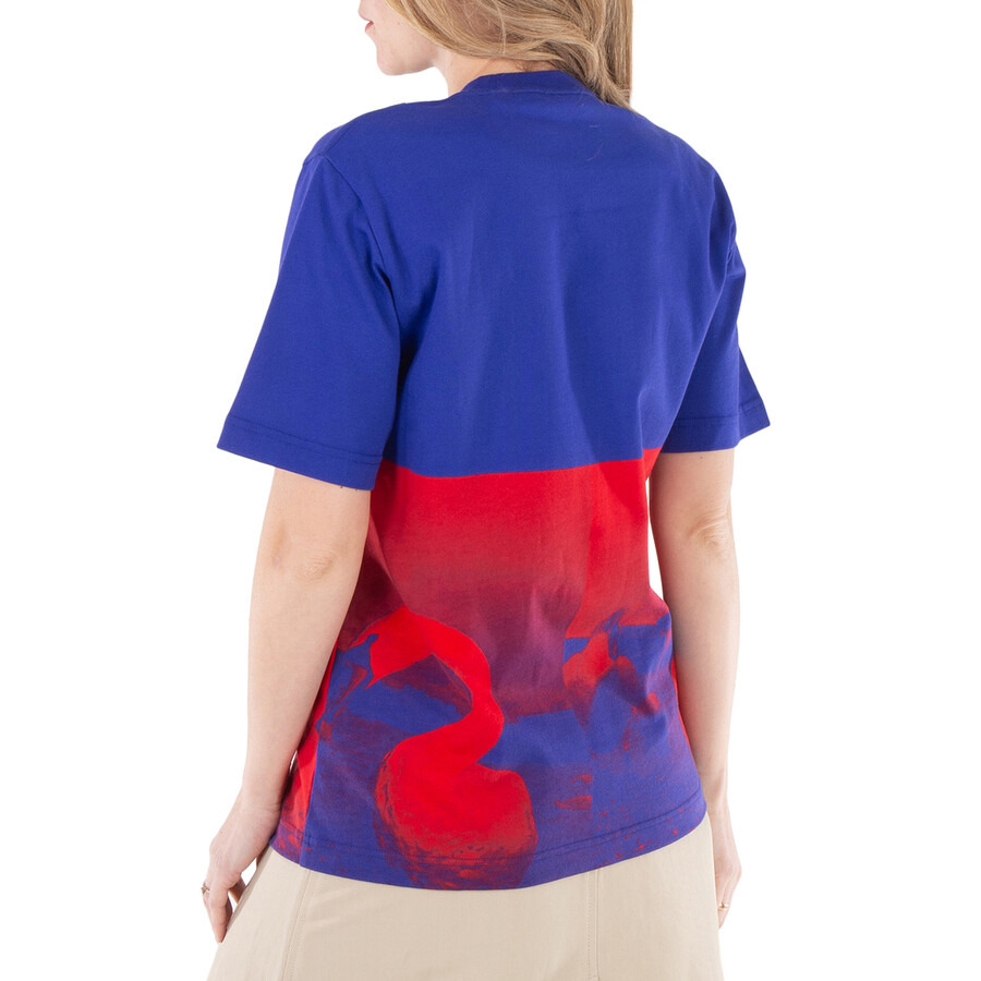 Burberry Swan-Print Crew Neck T-Shirt - 3