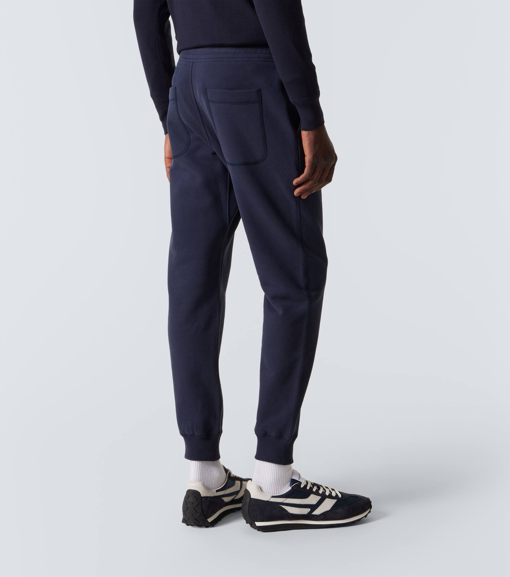 Cotton-blend jersey sweatpants - 4