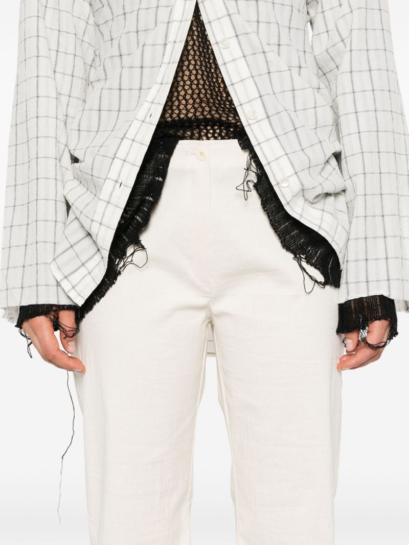 Biker high-waist straight trousers 5