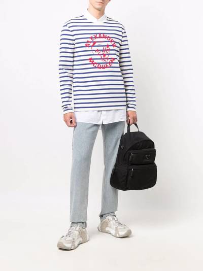 Alexander McQueen logo-print striped jumper outlook