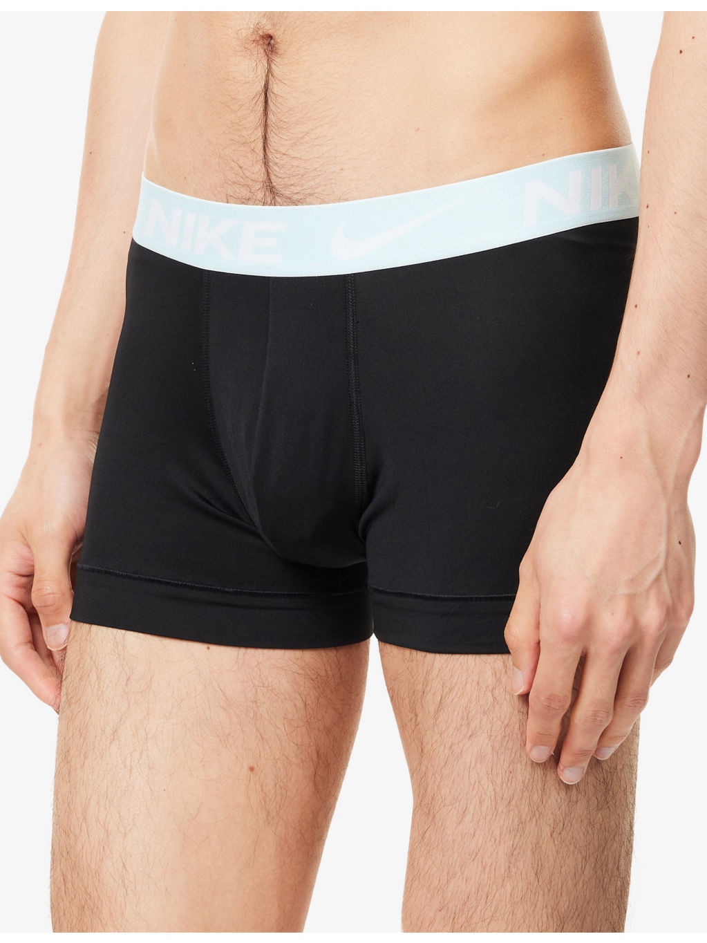 Mid-Rise Branded-Waistband Pack of Three Stretch-Jersey Trunks - 4