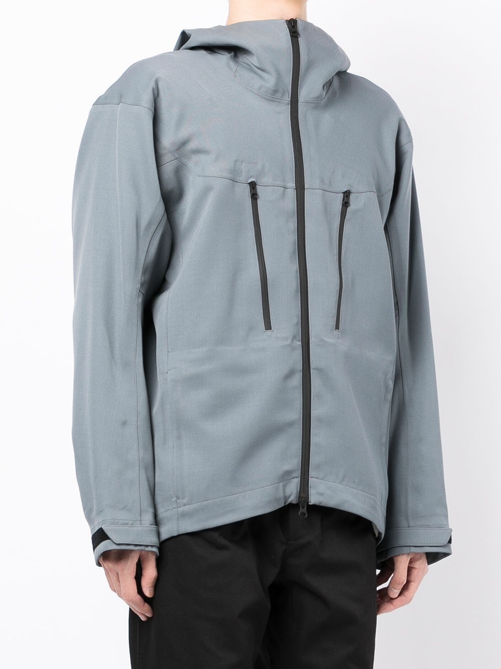 wool zip-up jacket - 3