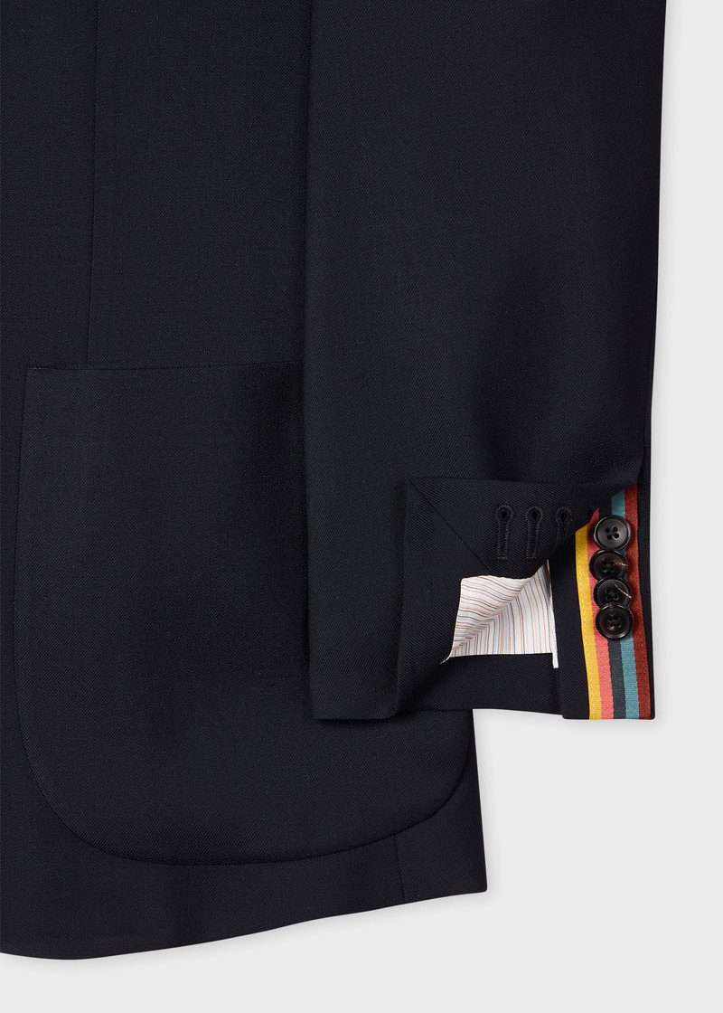 A Suit To Travel In - Black Wool Stitch Suit 3