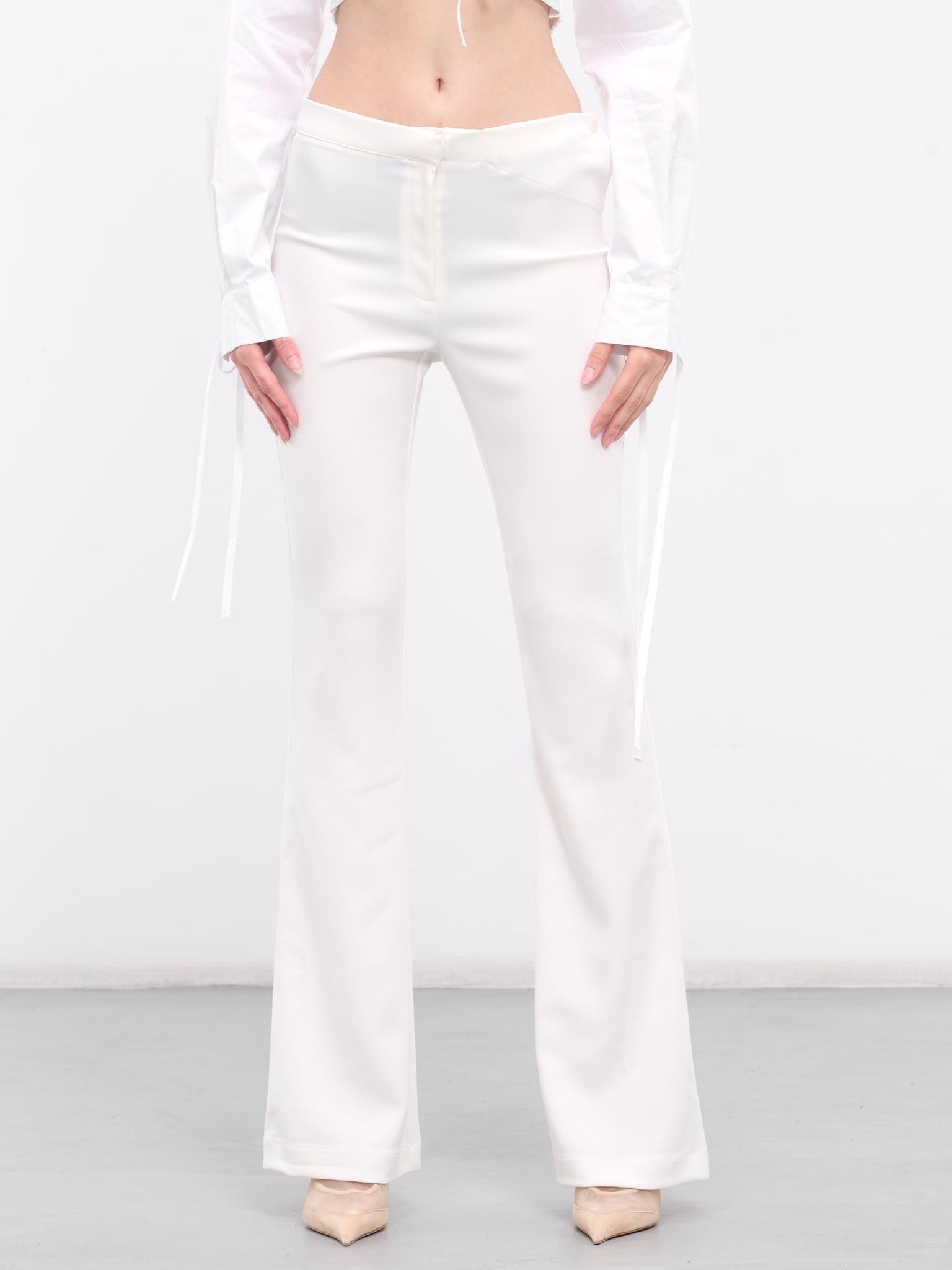 Technical Silk Flare Pants - 1