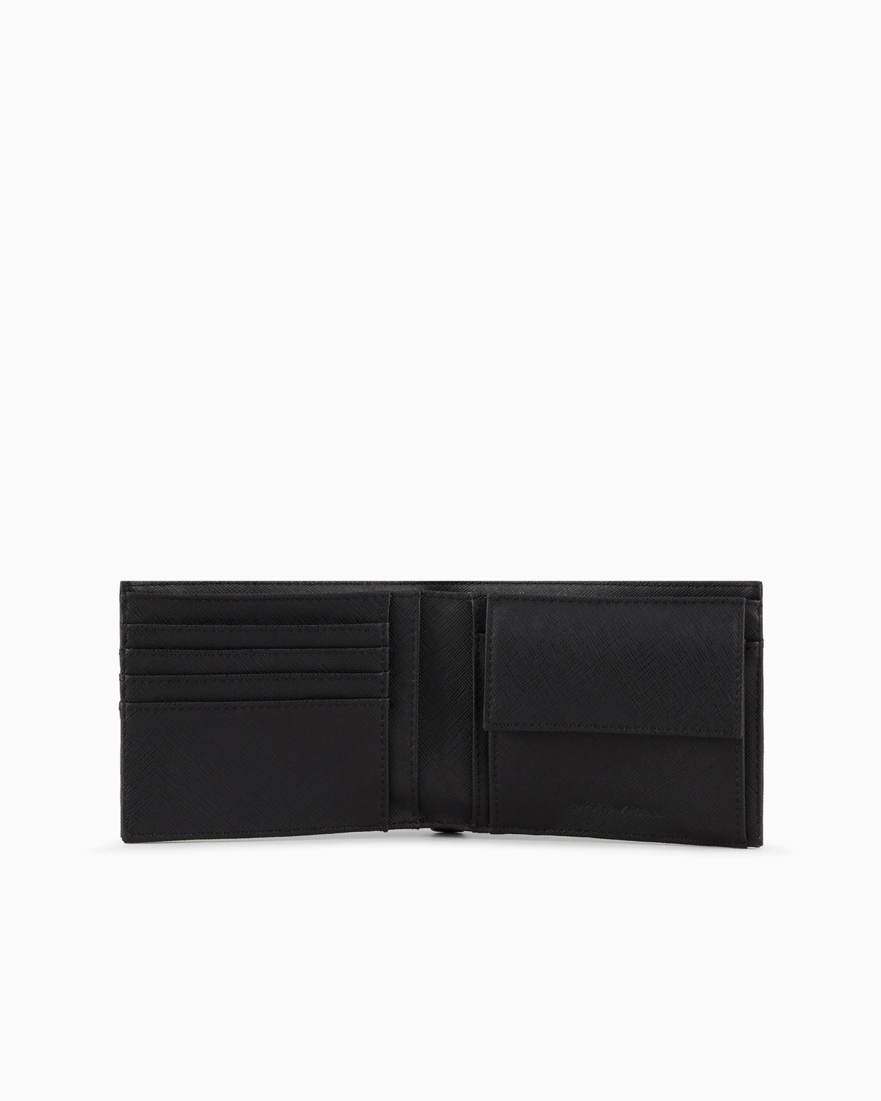ASV REGENERATED SAFFIANO LEATHER COIN-POCKET WALLET WITH EAGLE PLATE - 3