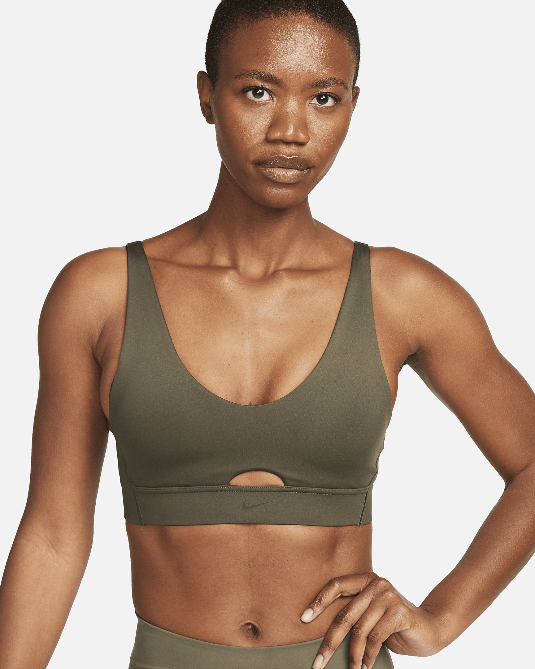 Nike Indy Plunge Cutout Women's Medium-Support Padded Sports Bra - 1