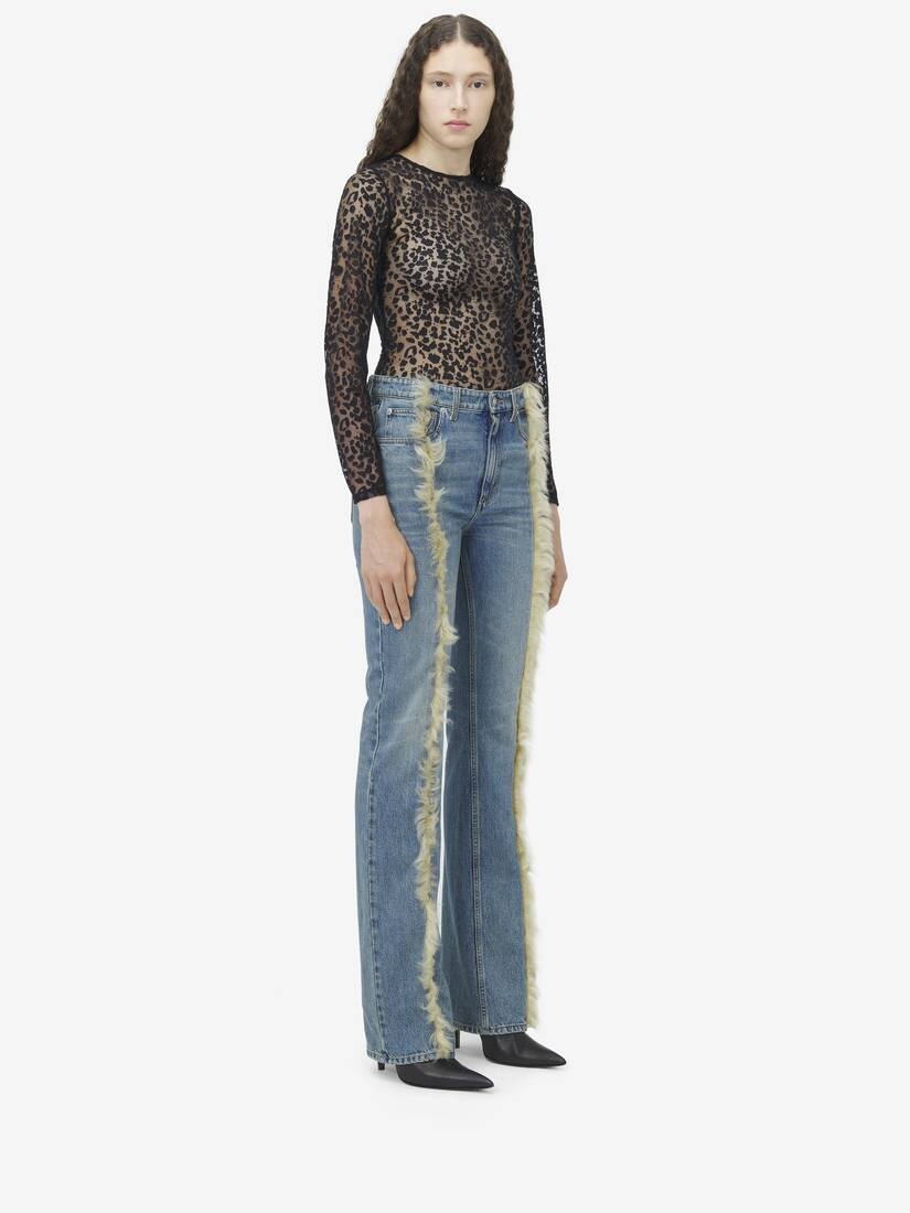 Tシャツ・カットソー alexander mcqueen Alexander McQueen Leopard Devore Top Alexander McQueen Leopard Devoré Top | REVERSIBLE