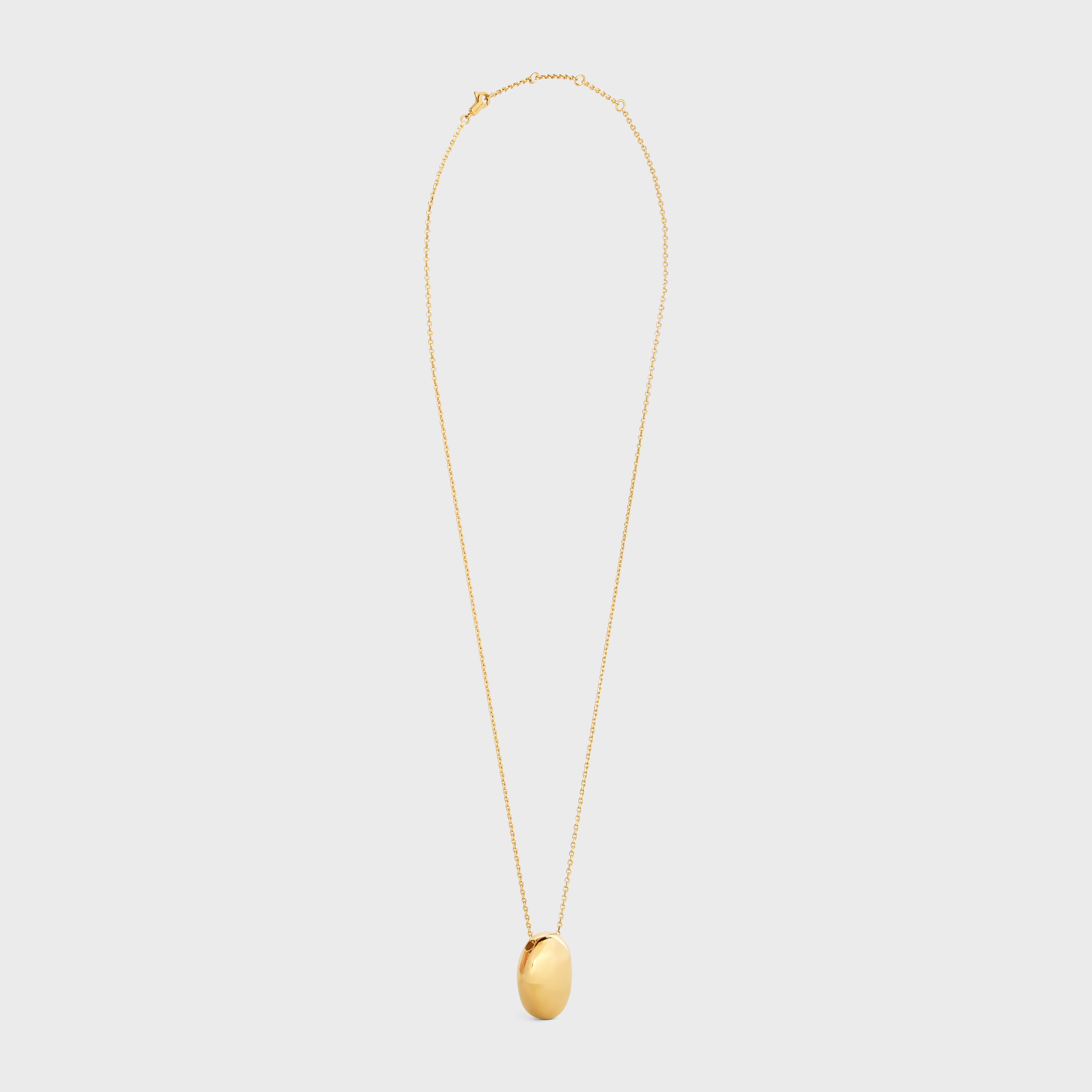Formes Abstraites Peeble Necklace in Brass with Gold Finish - 3