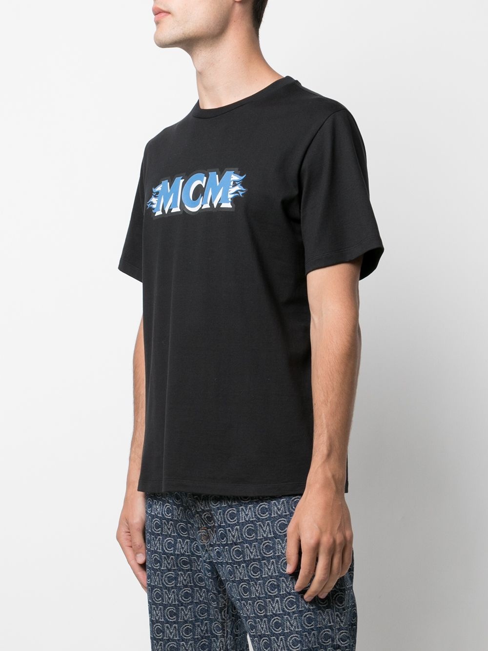 flame logo-print short-sleeve T-shirt - 3