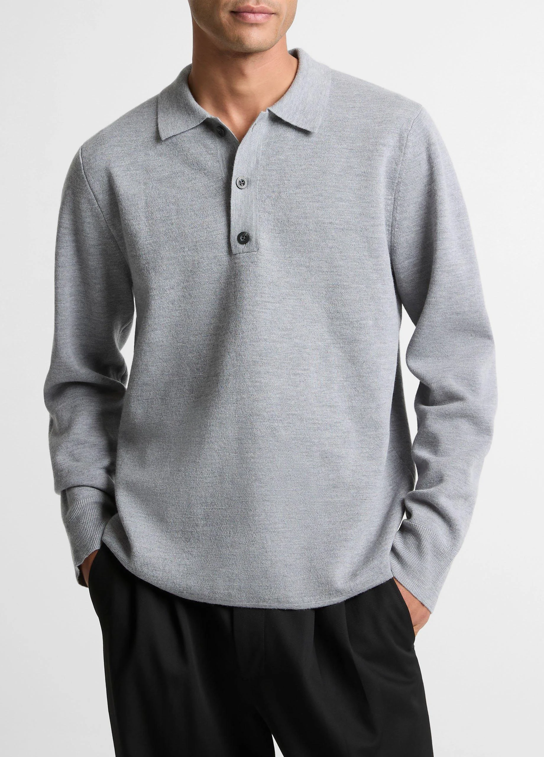 Italian Merino Wool Milano Polo Sweater - 1