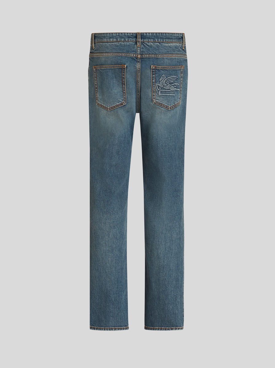 DENIM JEANS WITH VINTAGE WORKING - 2