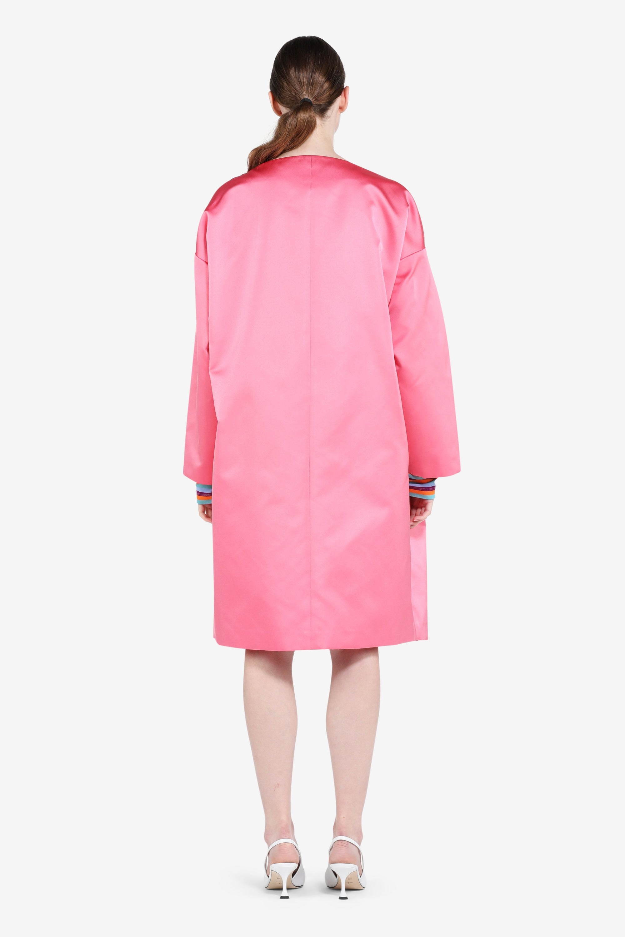 DOUBLE-BREASTED WOVEN COAT - 2