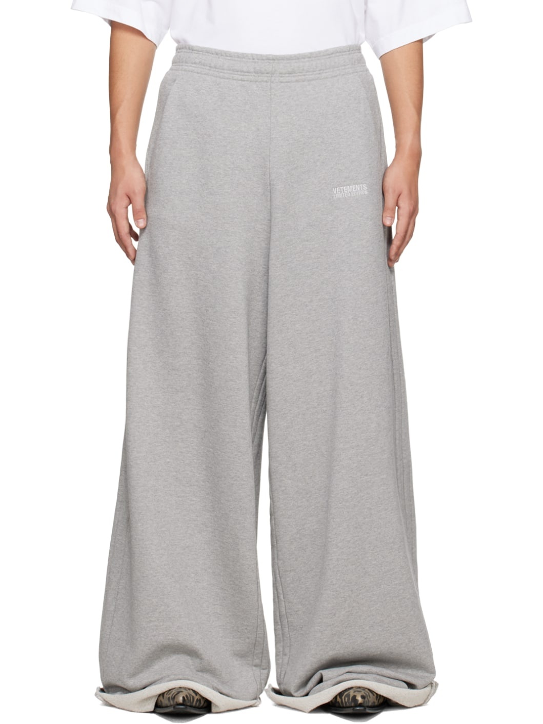 Gray Embroidered Sweatpants - 1