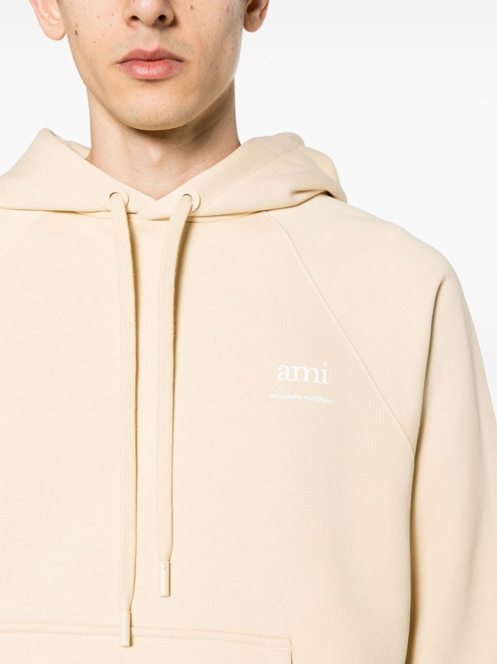 logo-print cotton hoodie - 5