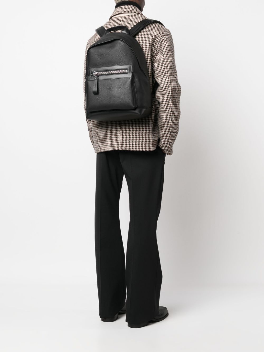 zip-pocket leather backpack - 2