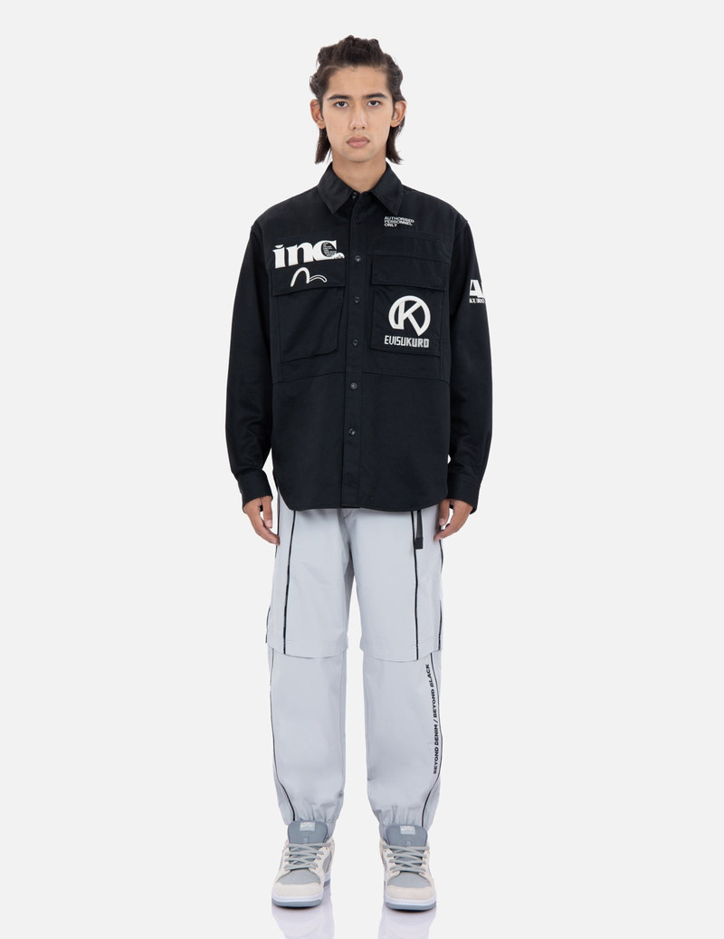 Multi Logo Print Cargo Shirt 5