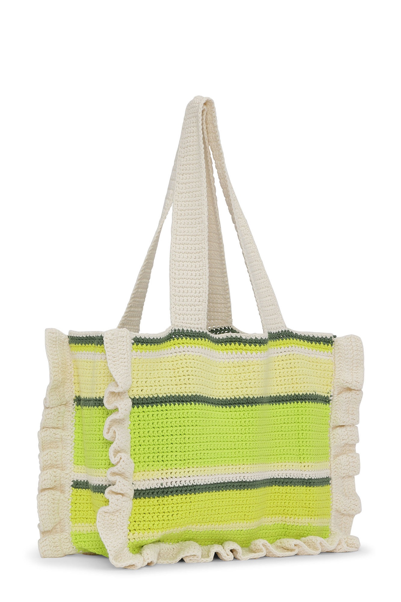 COTTON CROCHET FRILL TOTE BAG - 2