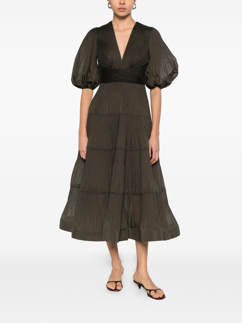 Zimmermann pleated midi dress outlook