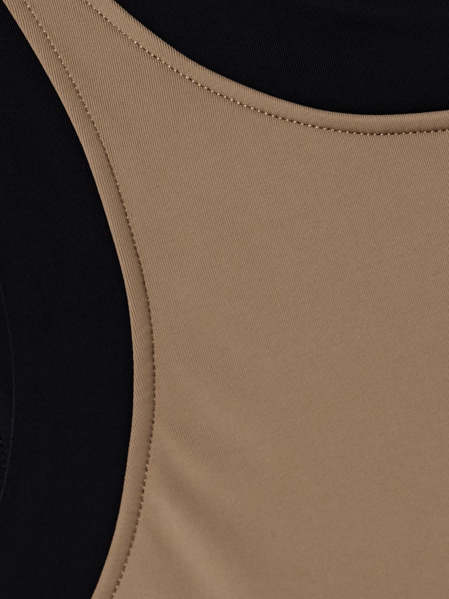Dolce open-back two-tone swimsuit Brown - 4