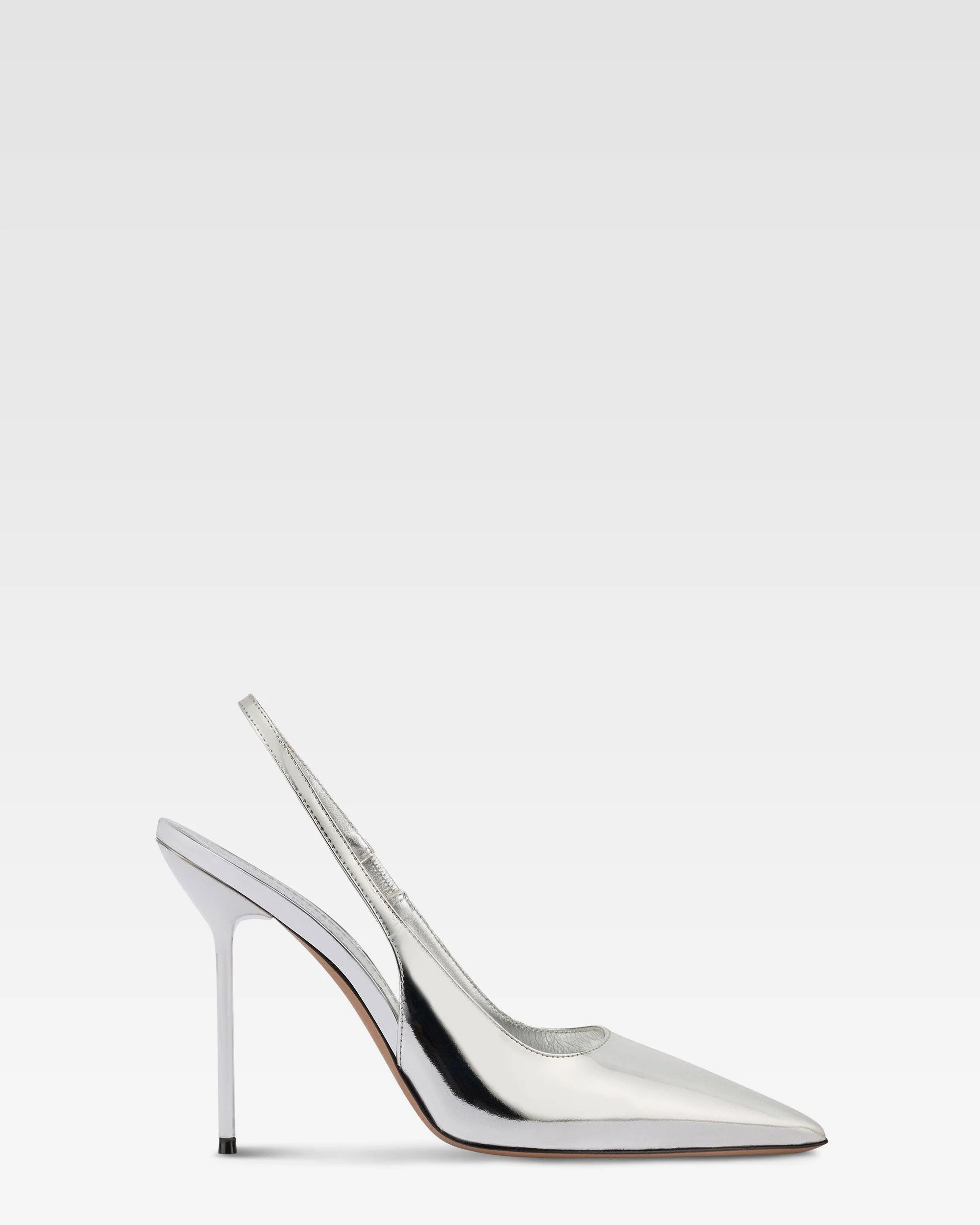 Mirrored leather slingback - 1