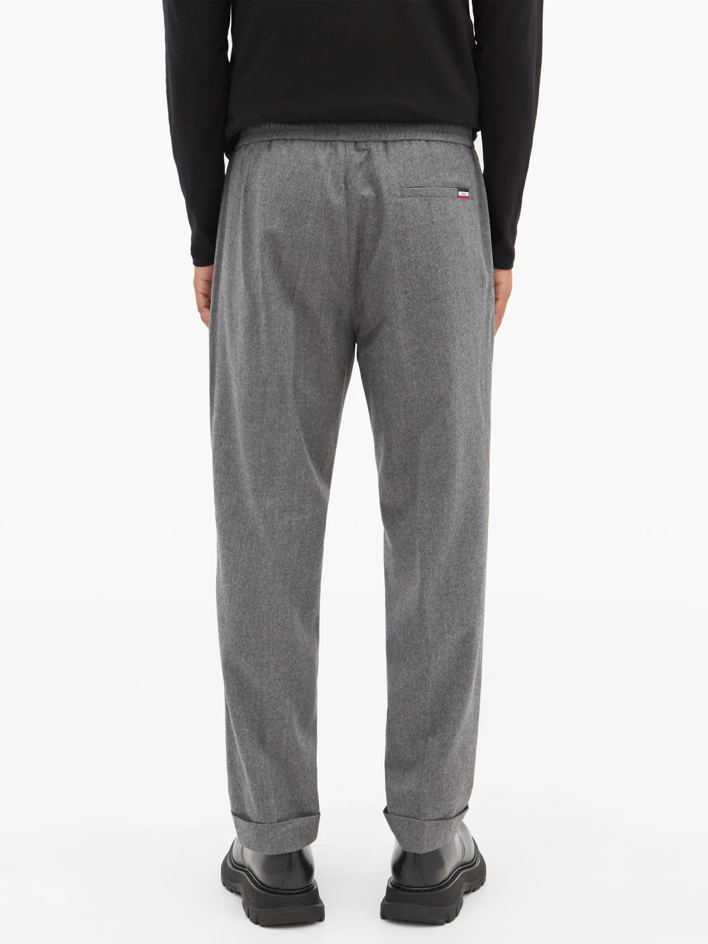 Pleated wool track pants - 5