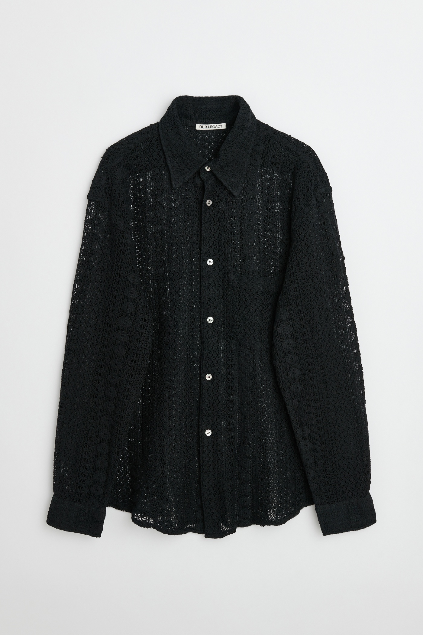 Coco Shirt Black Cotton Crochet | Our Legacy - 8