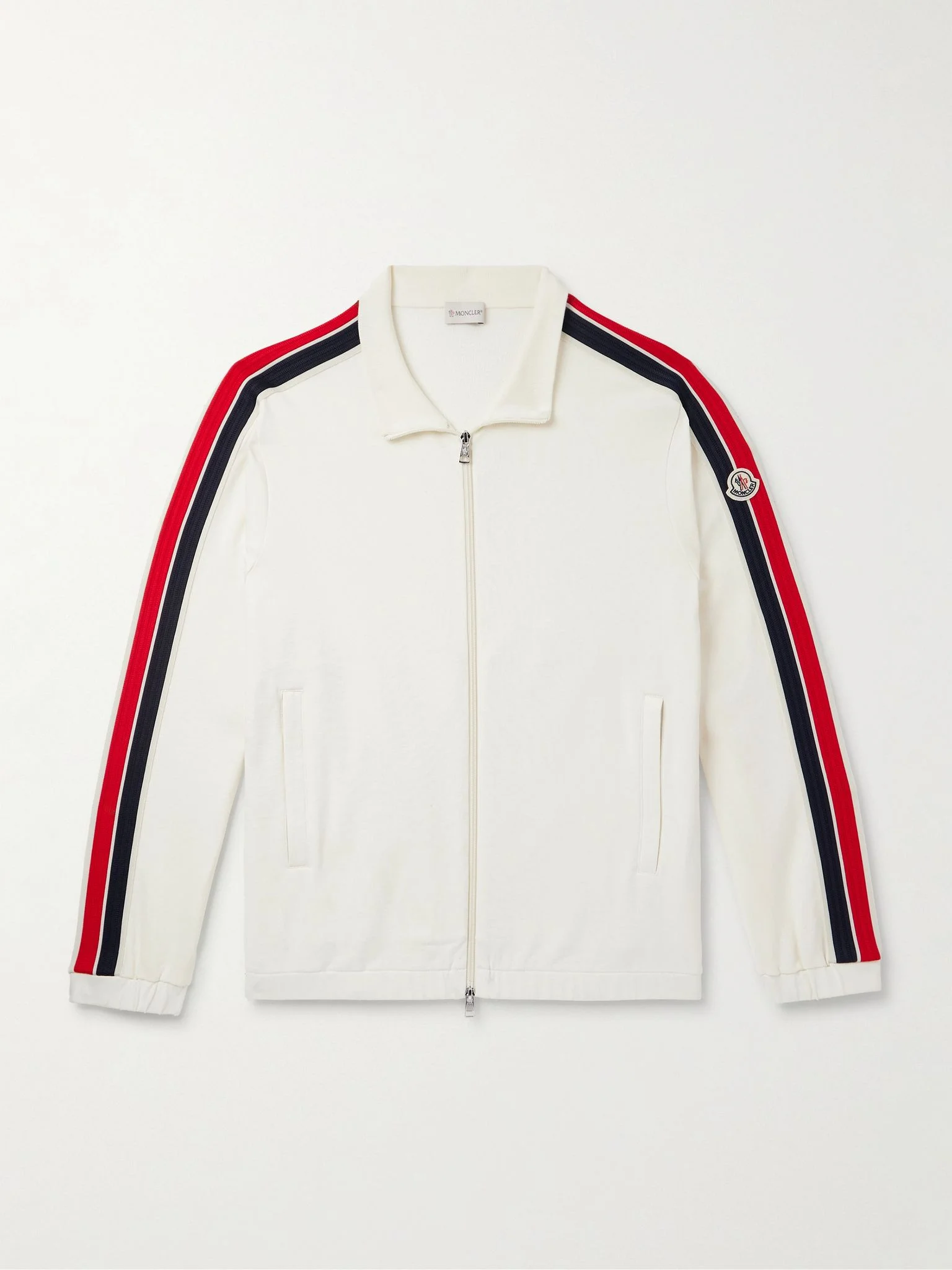tricolor zip-up 스웨터 - 1