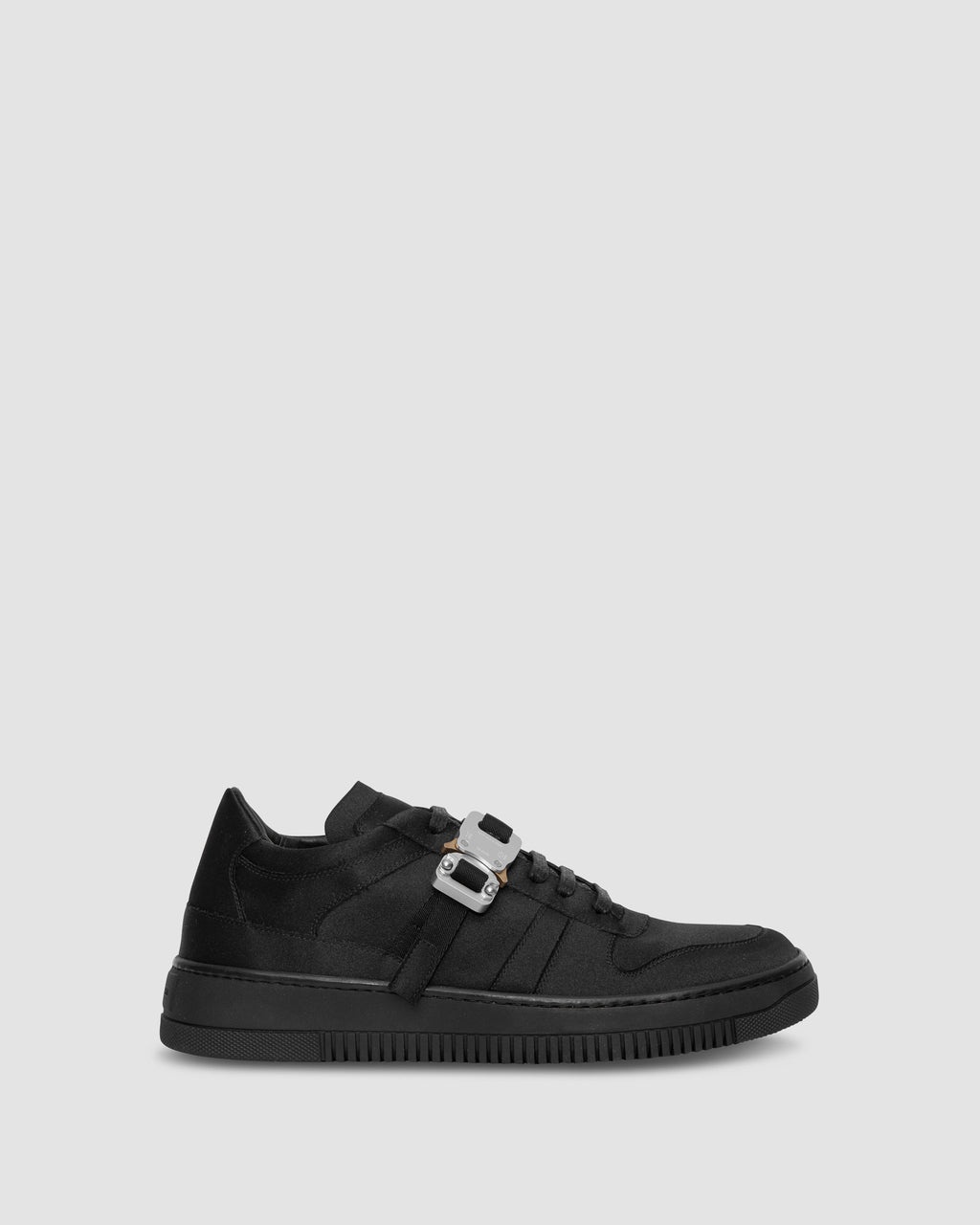 SATIN BUCKLE LOW TRAINER - 1