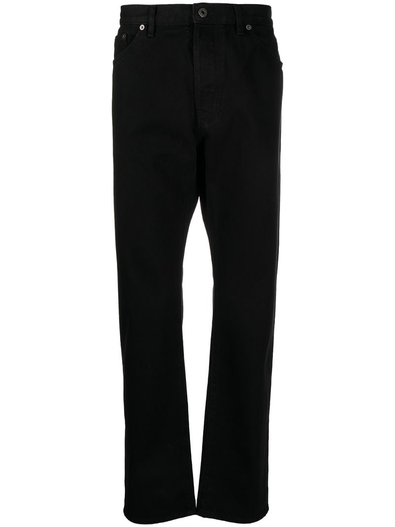 logo-patch straight-leg jeans - 1