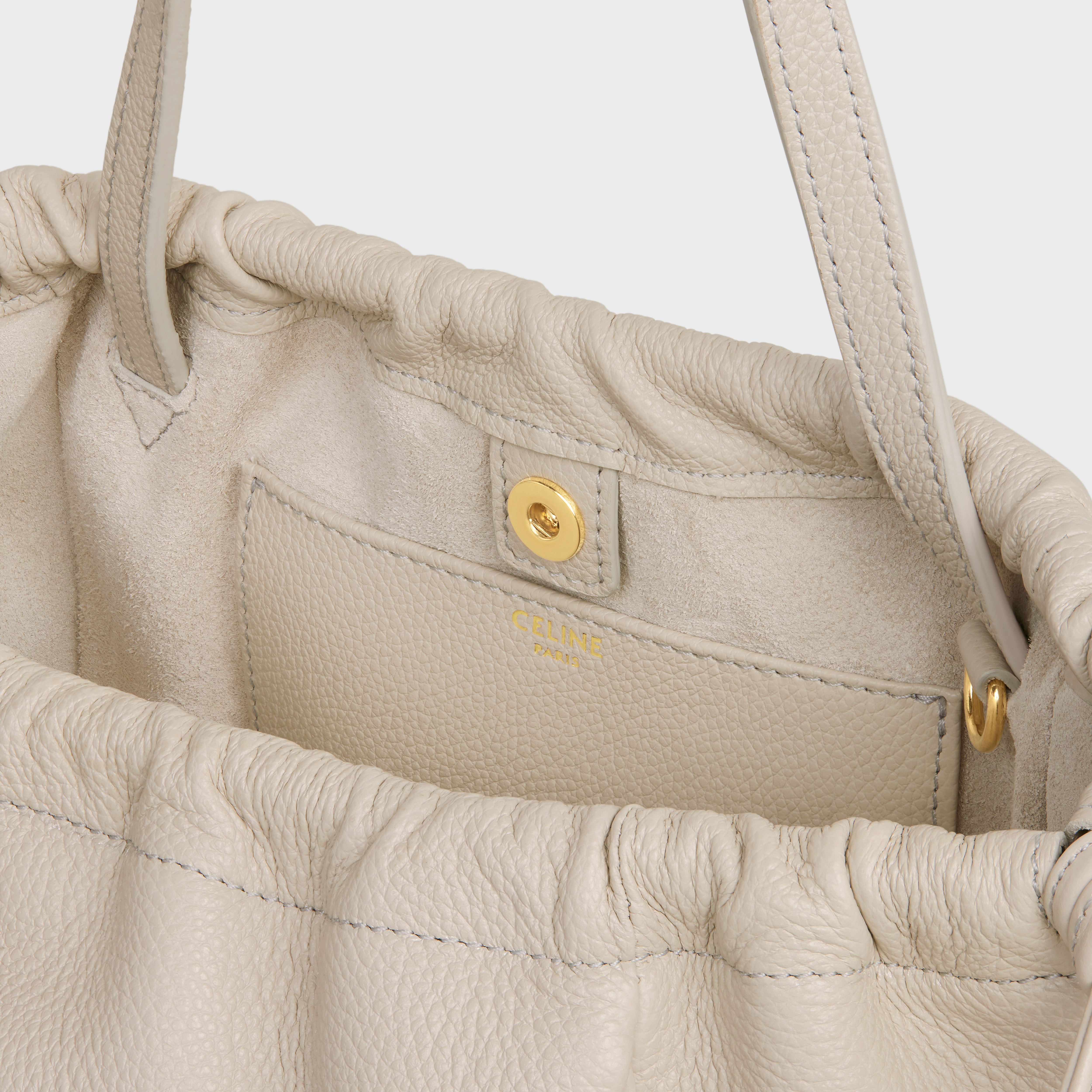 SMALL CABAS DRAWSTRING CUIR TRIOMPHE in Grained calfskin - 4