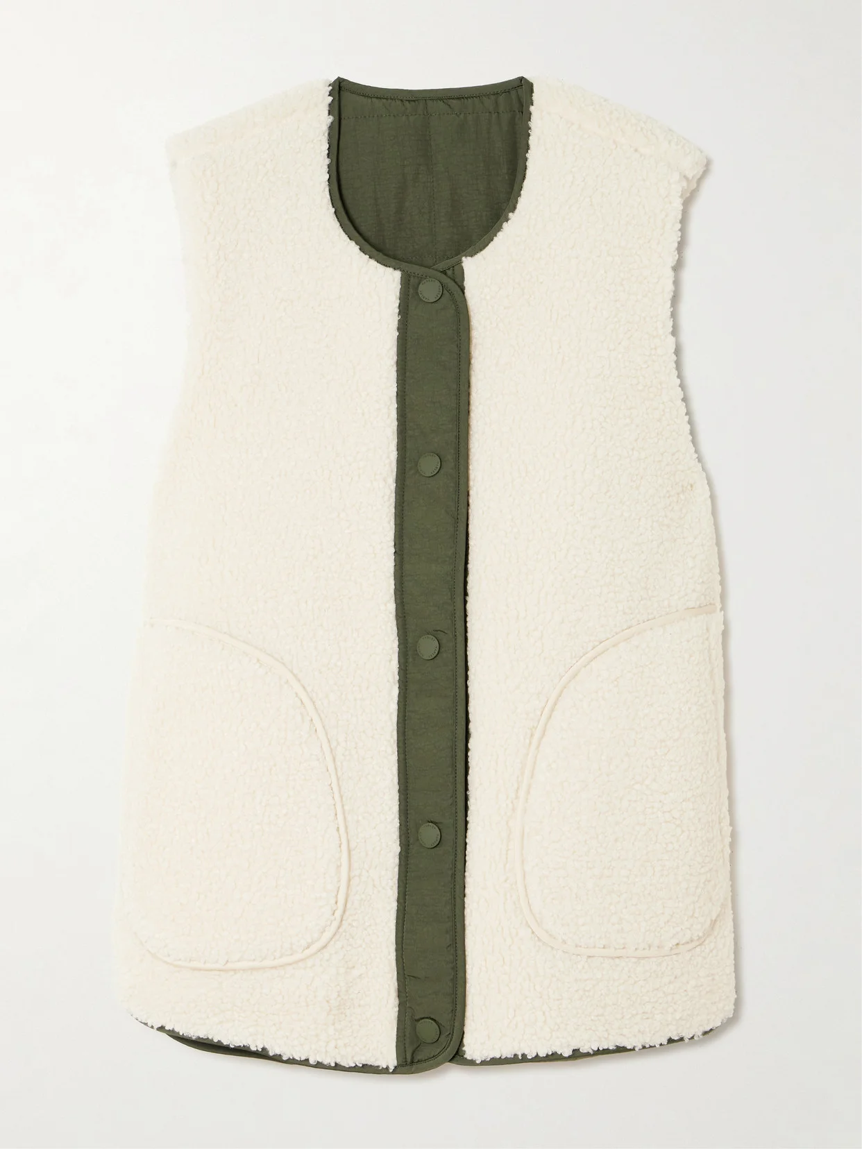 Audrea Reversible Fleece And Quilted Shell Vest - 1