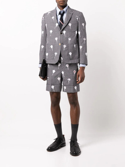 Thom Browne SACK SPORT COAT - FIT 2 - IN SATIN STITCH PATCHWORK KITES outlook