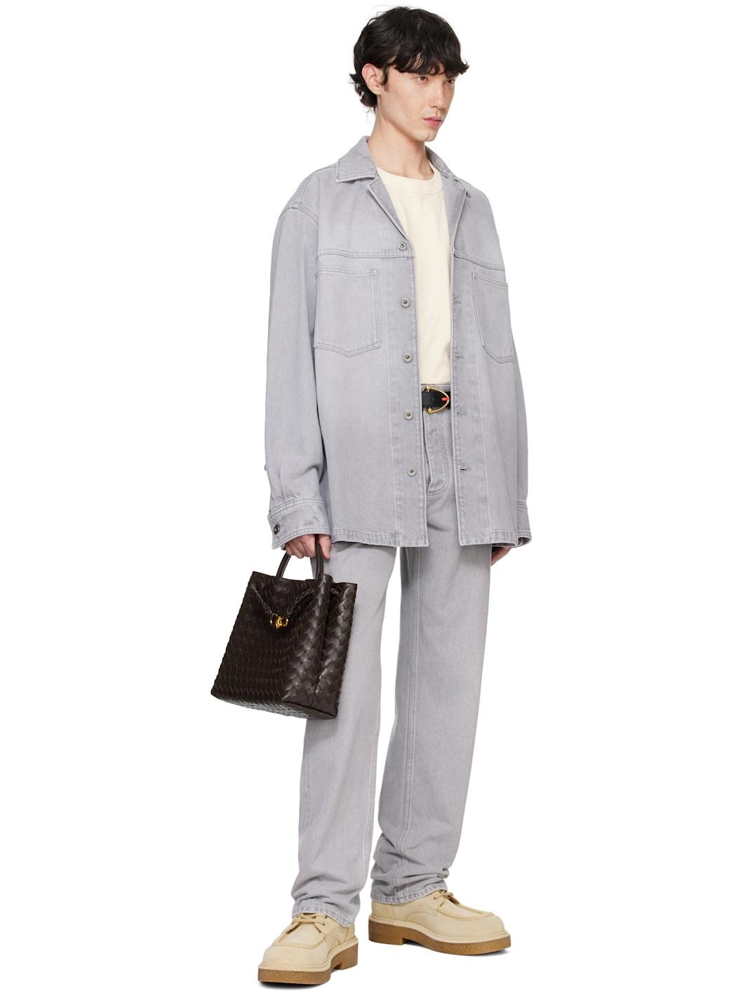 Gray Washed Jeans - 4
