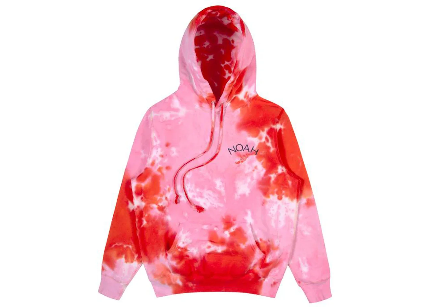 Noah Sun Dyed Winged Foot Hoodie Red - 1