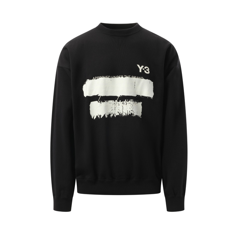 Y-3 Unisex Pun Logo Sweatshirt in Black outlook