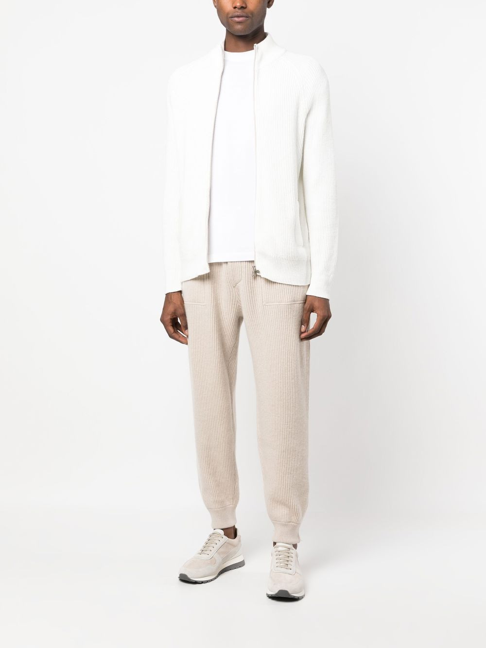 drawstring-waist cashmere track pants - 2