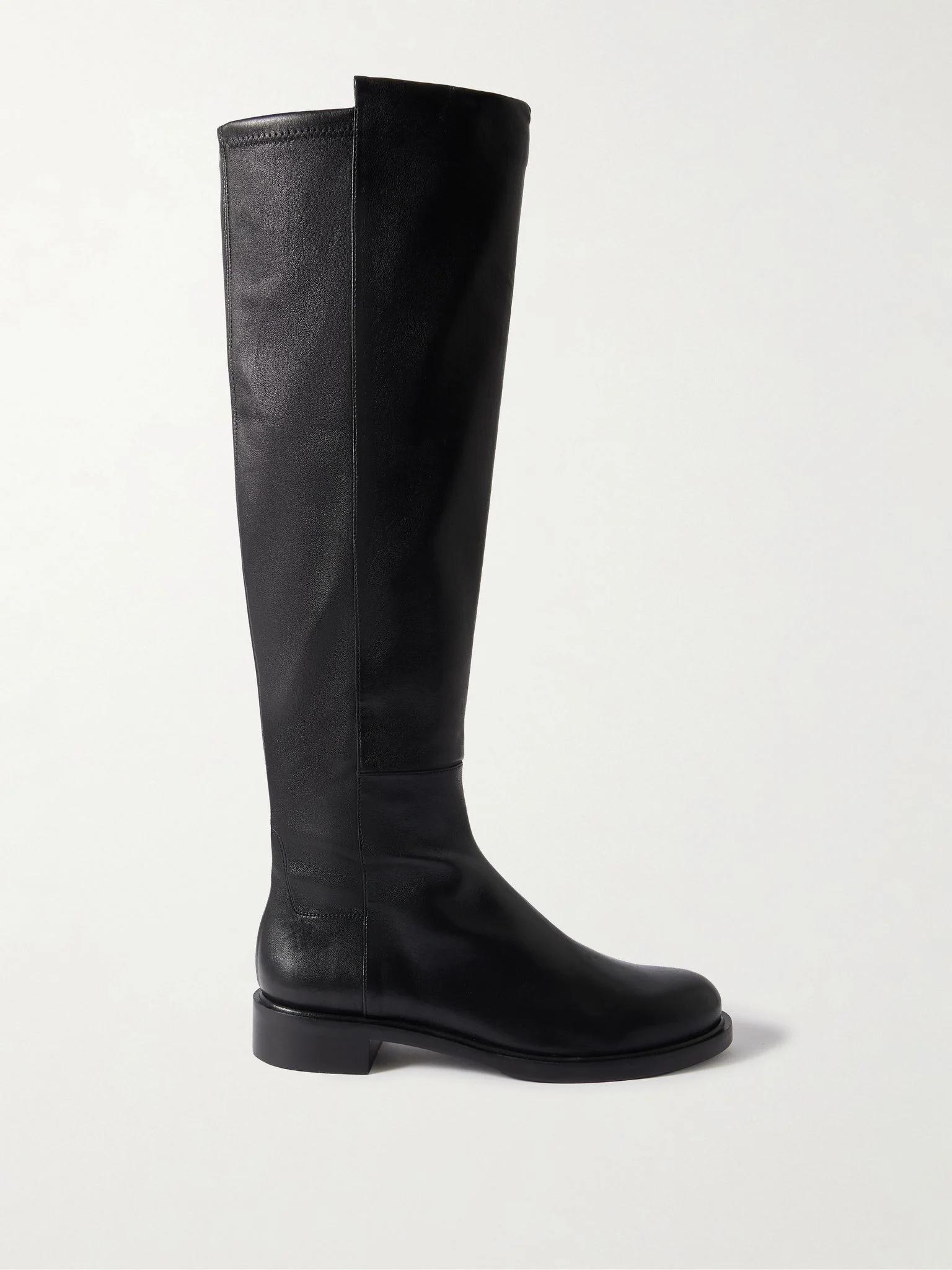 Gisele 5050 leather and stretch knee boots Black - 1