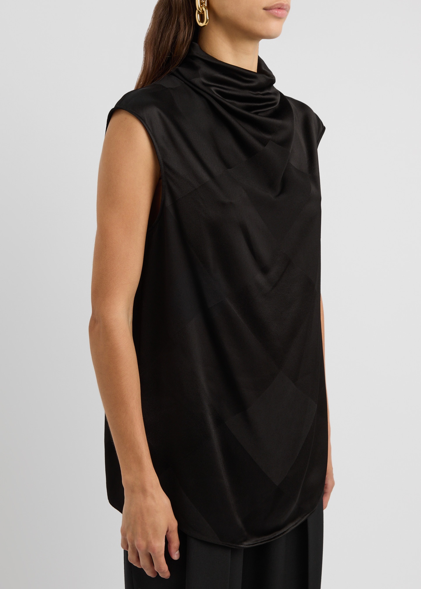 Draped satin blouse - 2